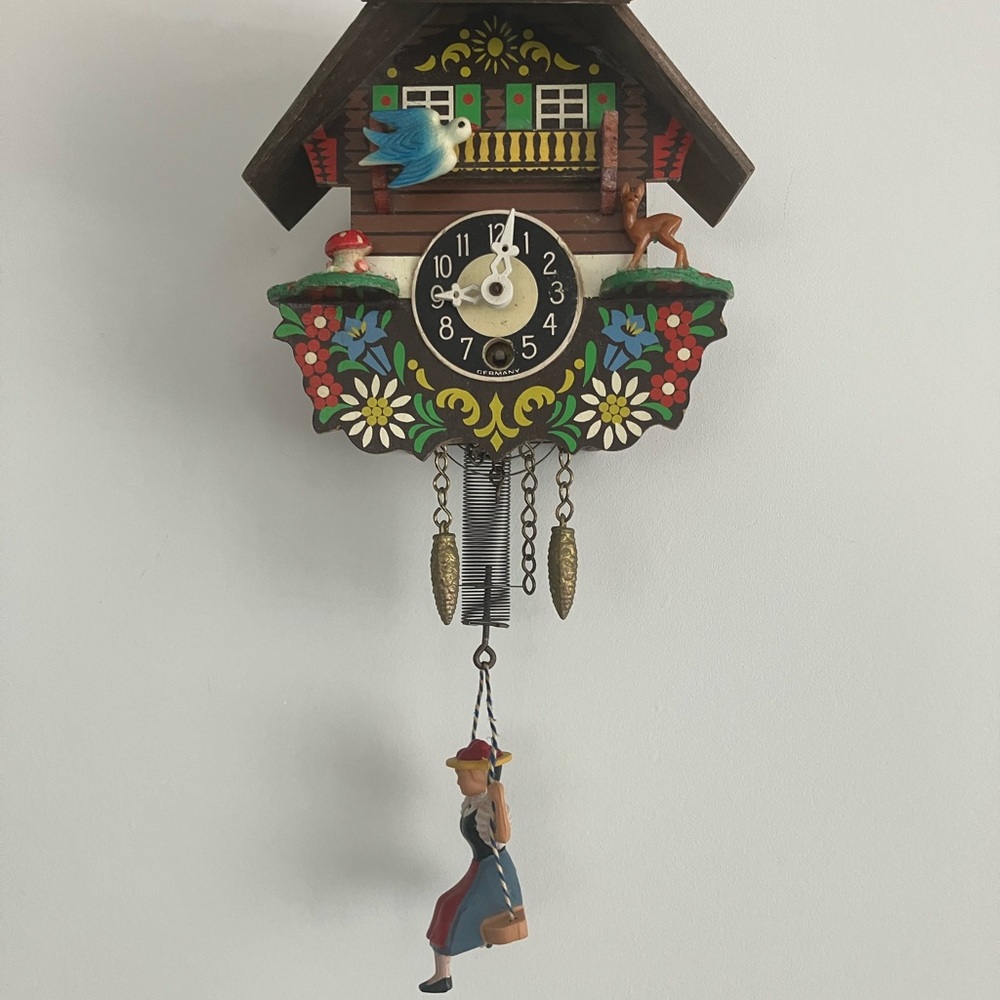 Hand-Painted Mini Wall Clock - Germany